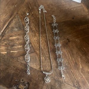 Brighton Elegant Silver Bracelet and Necklace Set